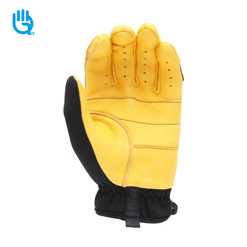 Protective & multifunctional leather safety gloves RB128